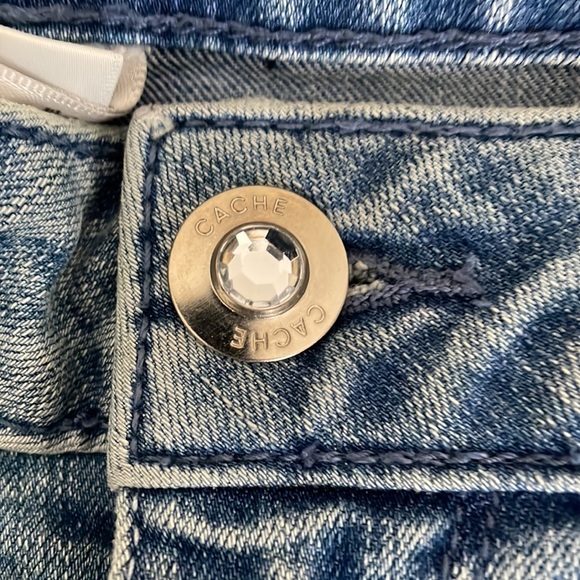 Fabulous Cache S/12 Rhinestone low rise cropped jeans - Picture 6 of 8